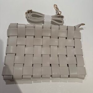 Brand New with Tag Vegan Leather Buttery Soft crossbody clutch in Vanilla Anthro